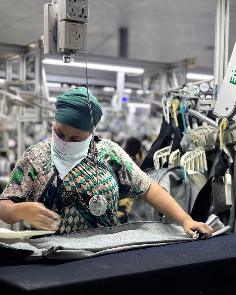Garment production floor at A. Tooku Garments.
